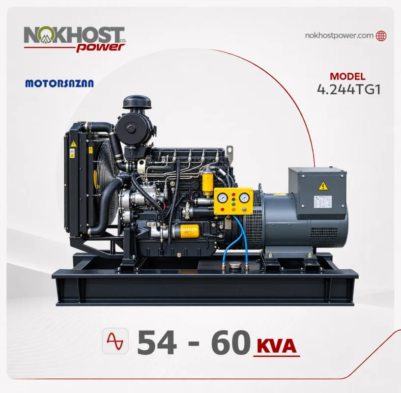 دیزل ژنراتور 60 کاوا موتور سازان تبریز 4.244TG1