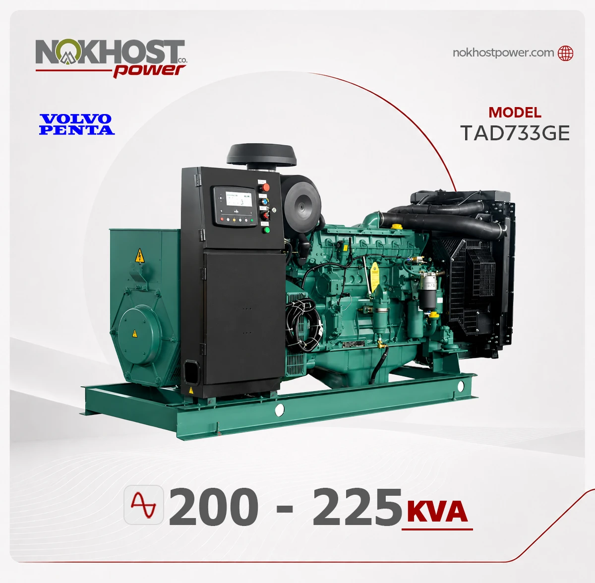 دیزل ژنراتور 225 کاوا ولوو TAD733GE دیزل ژنراتور 225 کاوا ولوو TAD733GE