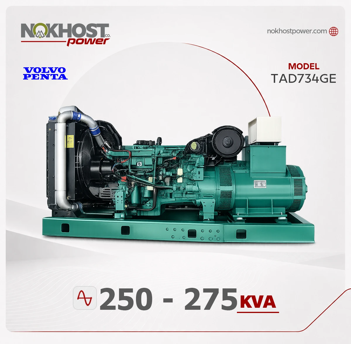 دیزل ژنراتور 275 کاوا ولوو TAD734GE دیزل ژنراتور 275 کاوا ولوو TAD734GE