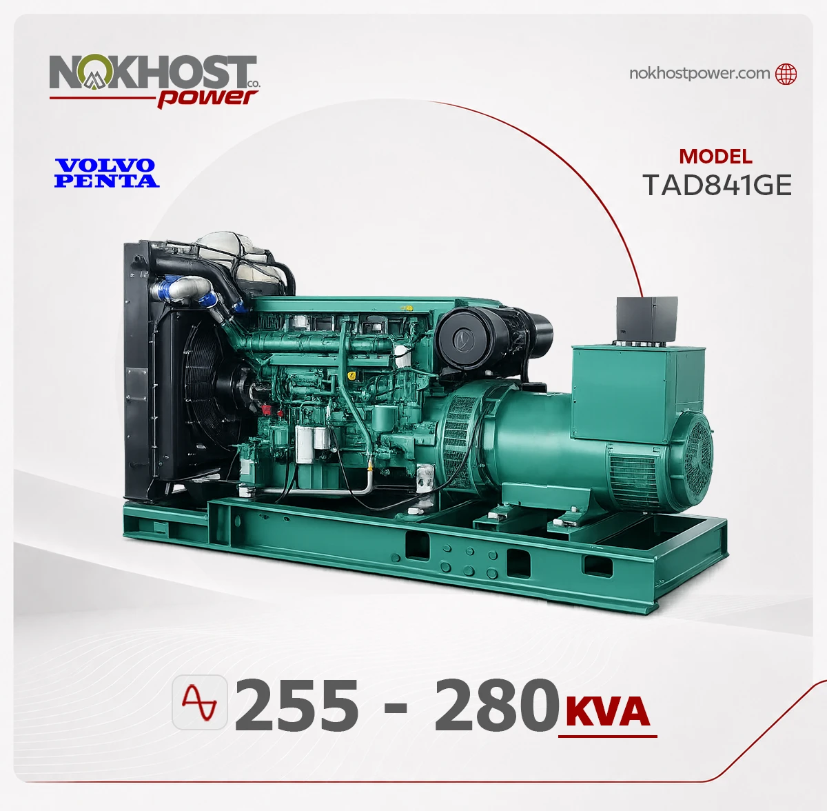 دیزل ژنراتور 280 کاوا ولوو TAD841GE دیزل ژنراتور 280 کاوا ولوو TAD841GE