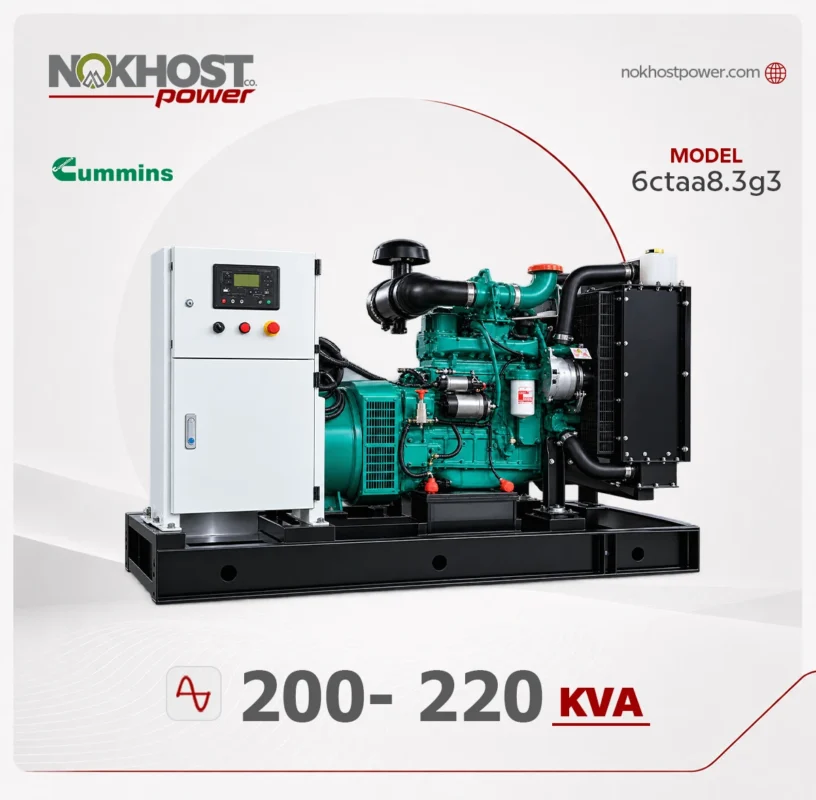 دیزل ژنراتور 220 کاوا کامینز 6ctaa8.3g3